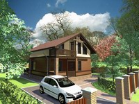 каркасный дом на участке