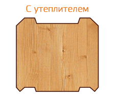 сечение клееного бруса с утеплителем